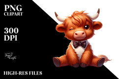 Goofy Baby Calf with Bow Tie PNG Product Image 2
