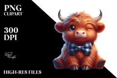 Cute Highland Cow Digital Art Product Image 2