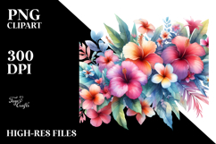 Colorful Hawaiian Flowers PNG Product Image 2