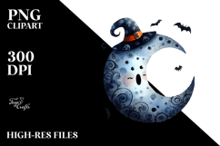 Funny Halloween Moon PNG Product Image 2