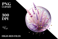 Glossy Lavender with Golden Insertions PNG Product Image 2