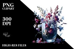 Abstract Filled with Large Lobelia | Sublimation | Clipart Product Image 3