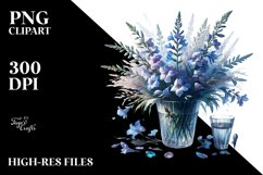Artistic Filled with Large Lobelia | Sublimation | Clipart Product Image 1