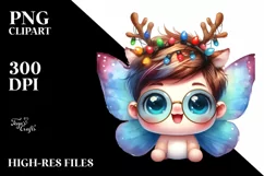 Whimsical Butterfly with Party Hat, Transparent PNG Product Image 3