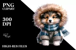 Cute Baby Shetland Sheepdog PNG Product Image 1