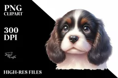 Watercolor Cute Baby Springer Spaniel Clipart Product Image 3