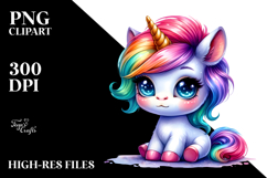 cute baby unicorn sitting Product Image 2