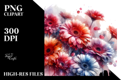 Colorful Gerbera Abstract PNG Product Image 2