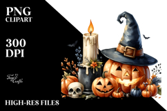 Funny Halloween Clipart with Candle Product Image 2