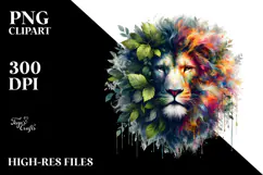 Abstract Lion Illustration, High-Res PNG Product Image 2
