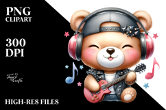 Cute Baby Bear with Cool Haircut PNG Product Image 2