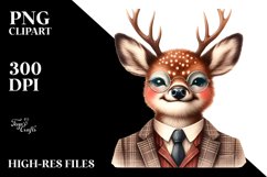 Funny Deer Portrait Retro es | Sublimation Clipart Product Image 3