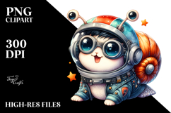Energetic Punk Baby Snail PNG Product Image 2