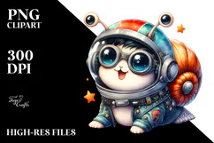 Energetic Punk Baby Snail PNG Product Image 2
