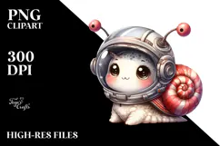 Energetic Punk Baby Snail PNG Product Image 2