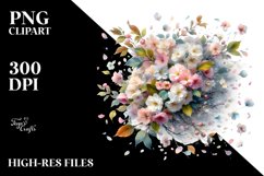 Tumbling with Spring Petals | Sublimation | Clipart Product Image 3