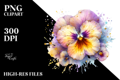 Pansy with Gold Insertions, PNG Product Image 2
