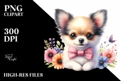Cute Pastel Chihuahua | Sublimation | Clipart Product Image 3