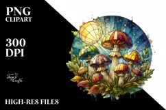 Detailed Stained Mushroom PNG Product Image 1
