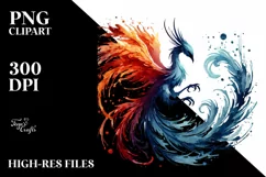 Pheonix Bird Made of Fire and Ice PNG Product Image 2