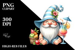 Whimsical Gnome Drinking a Cocktail PNG Product Image 2