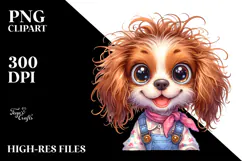 Cute Baby Brittany with Big Eyes PNG Product Image 2