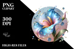 Abstract Glossy Sweet Pea PNG Product Image 2