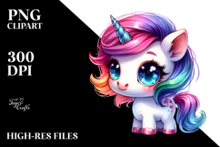 Cute Unicorn Drawing PNG Product Image 2