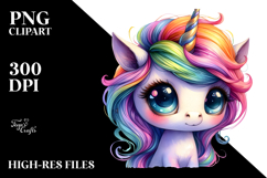 Cute Unicorn with Cool Haircut, Transparent PNG Product Image 2