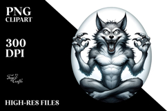 Funny Werewolf Digital Painting PNG Product Image 2