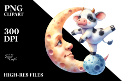 Playful Cow Clipart Product Image 2