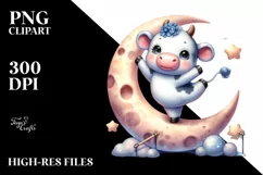 Cute Baby Cow Gymnastics | Sublimation | Clipart Product Image 3