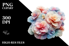 Shiny Begonia Abstract PNG Product Image 2
