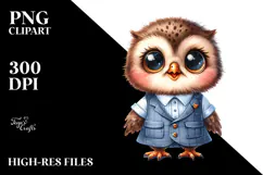 Baby Owl with Dress Clipart Product Image 2