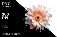 Abstract Pastel Glossy Gerbera , 20 oz Tumbler Product Image 2
