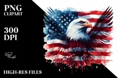 Detailed Flag USA Colors | Sublimation Clipart Product Image 3