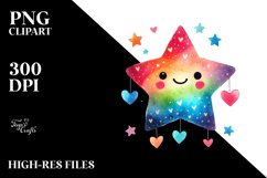 Colorful Smiling Star PNG Product Image 2