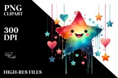 Colorful Smiling Star PNG Product Image 2