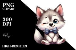 Whimsical Wolf with Cross-eyed Expression Product Image 2