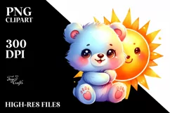 Cute Colorful Baby Bear Clipart Product Image 3