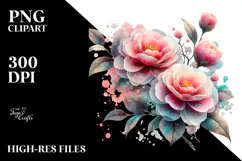 Camellia with Material, Transparent PNG Product Image 2