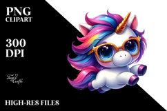 Cute Baby Unicorn Jumping PNG Product Image 2