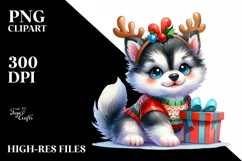 Expressive Baby Siberian Husky, Transparent PNG Product Image 3