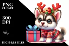 Expressive Baby Siberian Husky, Transparent PNG Product Image 1