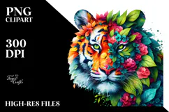 Vibrant Watercolor Tiger, 20 oz Tumbler Product Image 2