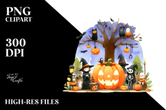Simple Halloween Scene Clipart Product Image 2