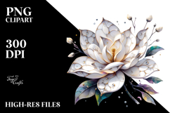 Metallic Gardenia with Details, PNG Product Image 2