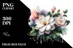 Stylish Gardenia with Metal Insertions, PNG Product Image 2