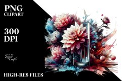 Artistic Filled with Large Dahlia | Clipart Product Image 3