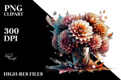 Artistic Filled with Large Dahlia | Clipart Product Image 3